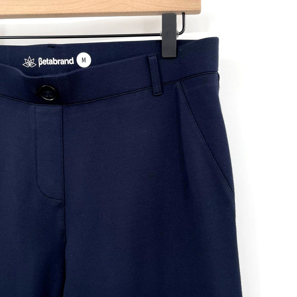 Betabrand Classic Dress Pant Yoga Pants Boot Cut Navy Blue Size‎ Medium Business - Picture 11 of 15